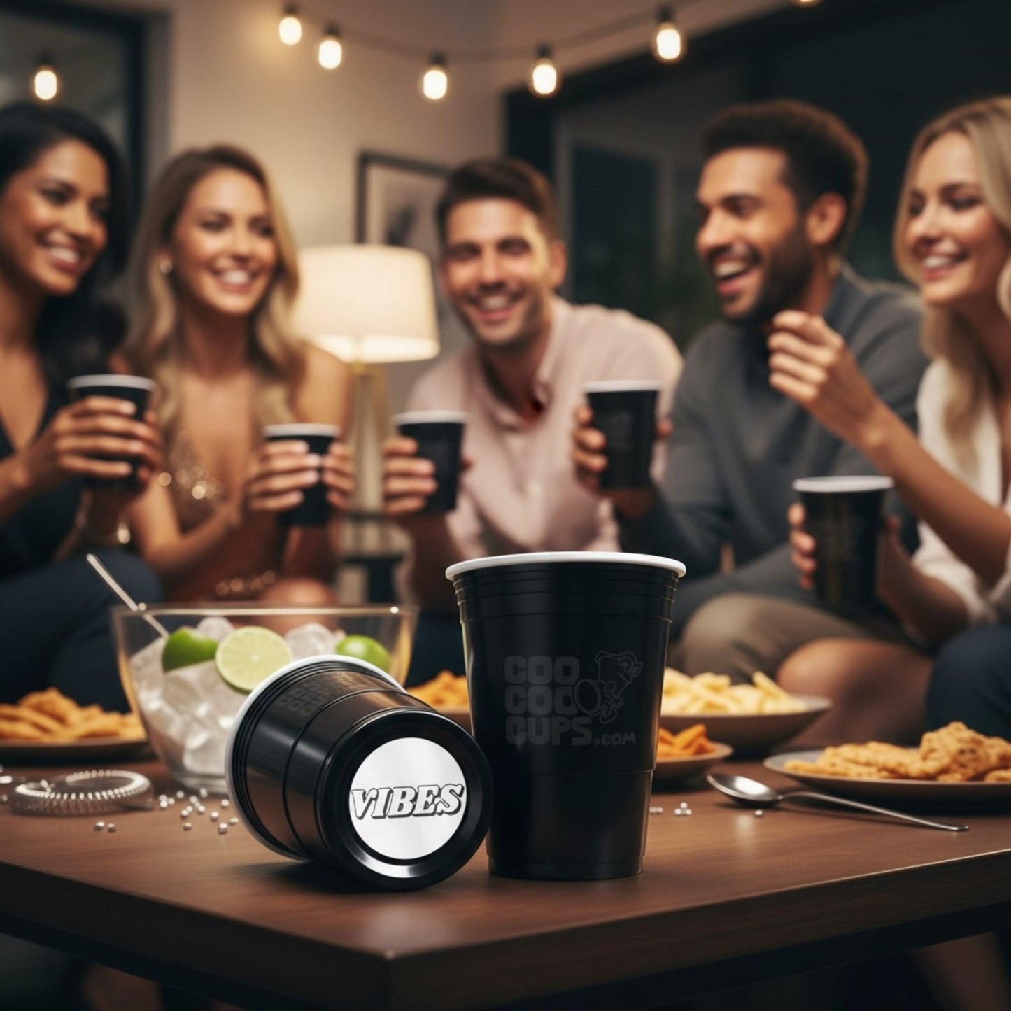 CooCoo Cups® 16oz "VIBES" Party Cups - 50 Count