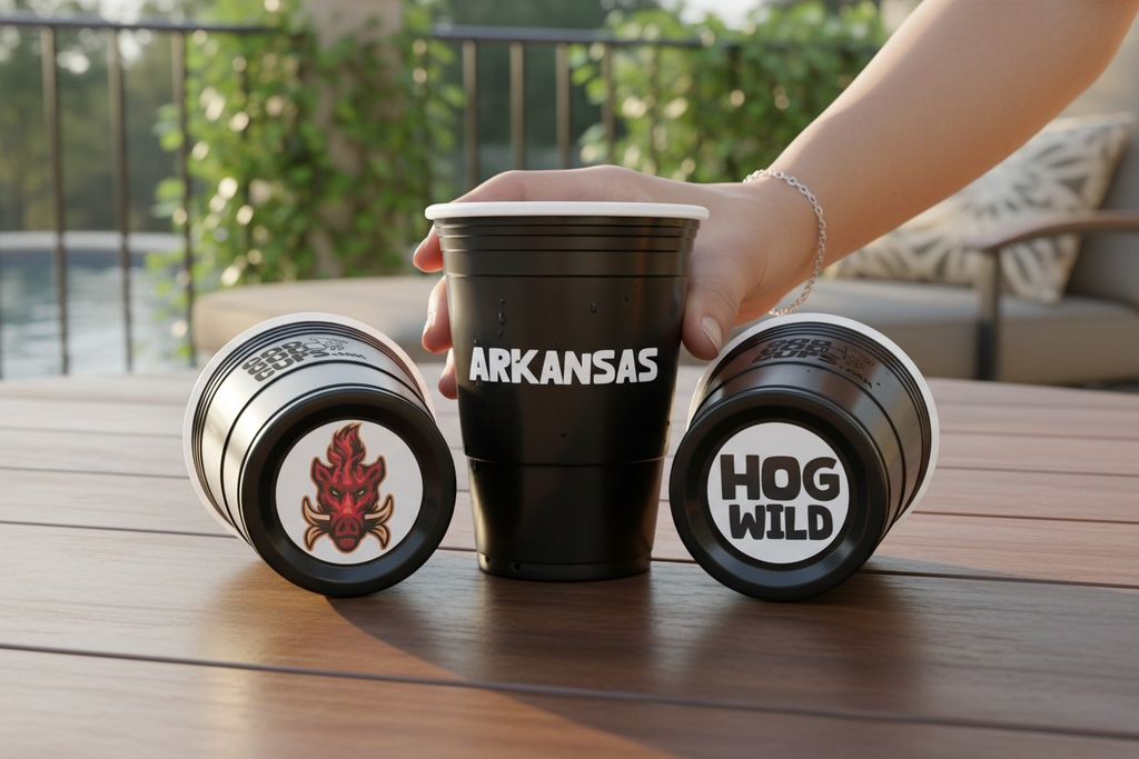 CooCoo Cups® 16oz Arkansas "Hog Wild & Fire Hog" Party Cups - 50 Count