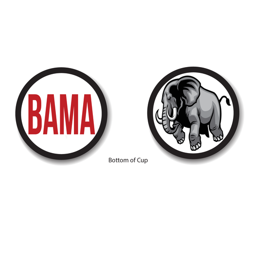 Alabama 'Bama' & Elephant - 16 oz Party Cups (50 Count)