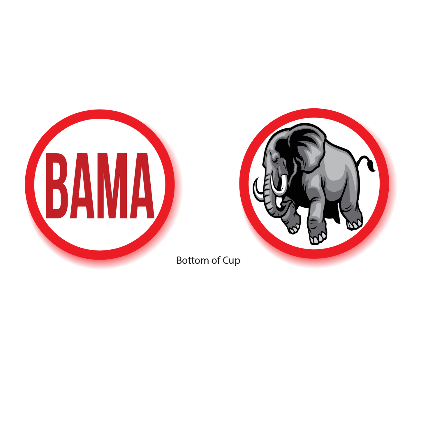 Alabama 'Bama' & Elephant - 16 oz Party Cups (50 Count)