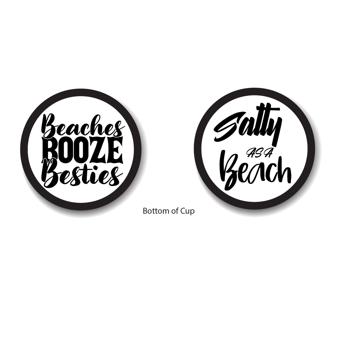 Beaches, Booze, Besties & Salty as a Beach - 16 oz Party Cups (50 Count)