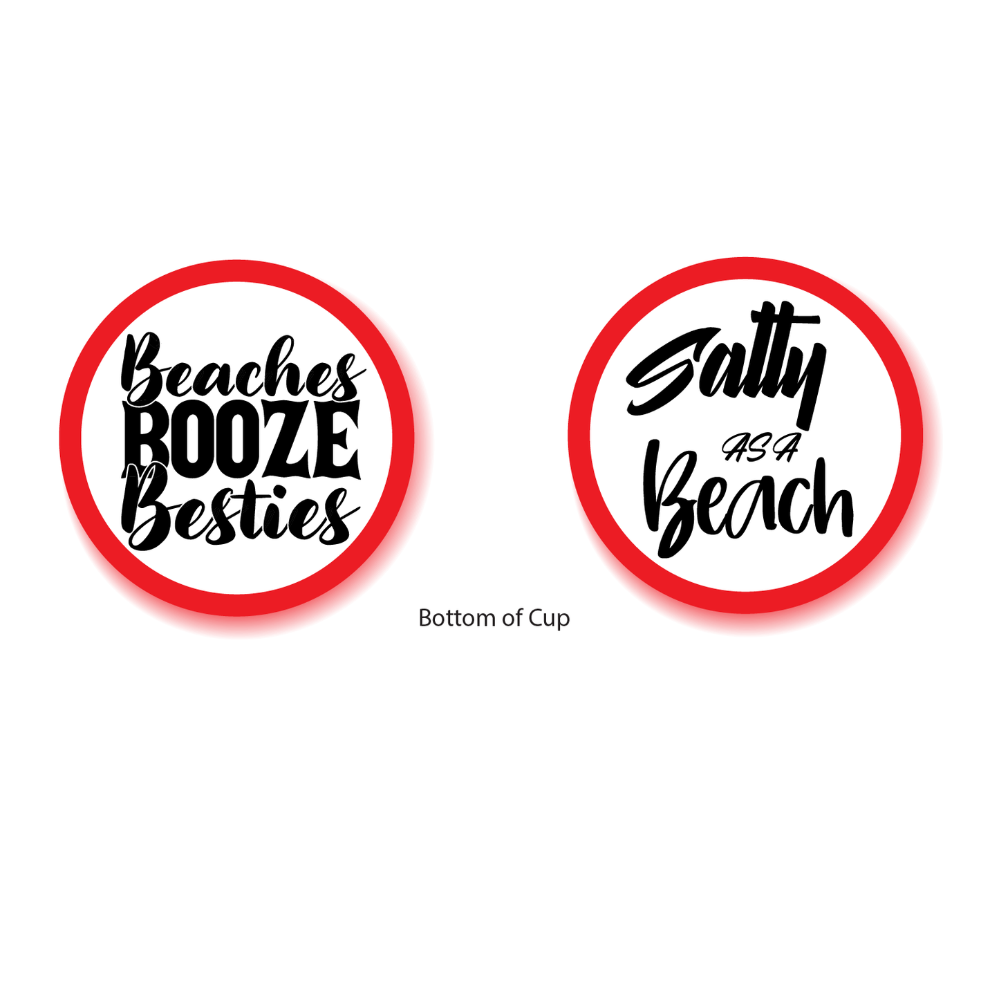 Beaches, Booze, Besties & Salty as a Beach - 16 oz Party Cups (50 Count)