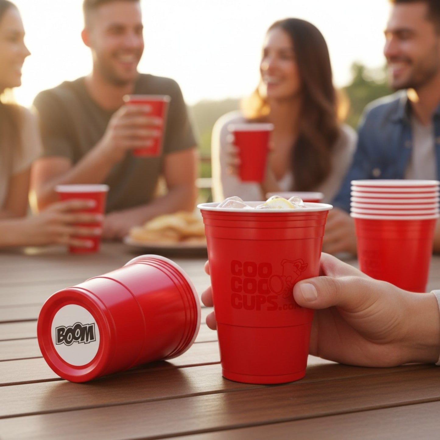 CooCoo Cups® 16oz "BOOM" Party Cups - 50 Count