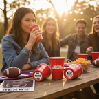 CooCoo Cups® 16oz Central Arkansas "Go Bears & Eat, Sleep, Football, Repeat" Party Cups - 50 Count