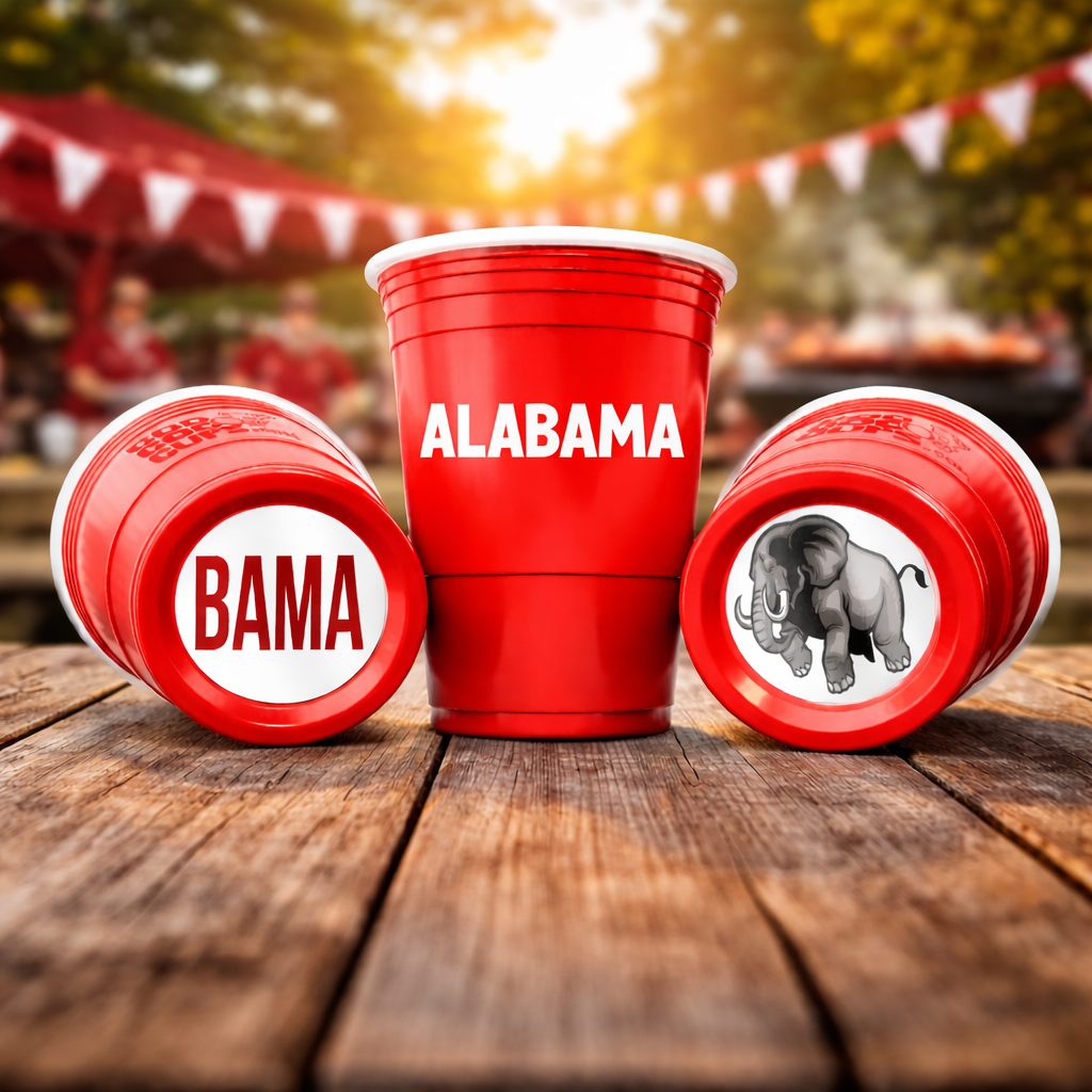 CooCoo Cups® 16oz Alabama "BAMA & Elephant" Party Cups - 50 Count