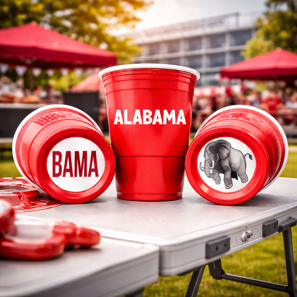 CooCoo Cups® 16oz Alabama "BAMA & Elephant" Party Cups - 50 Count