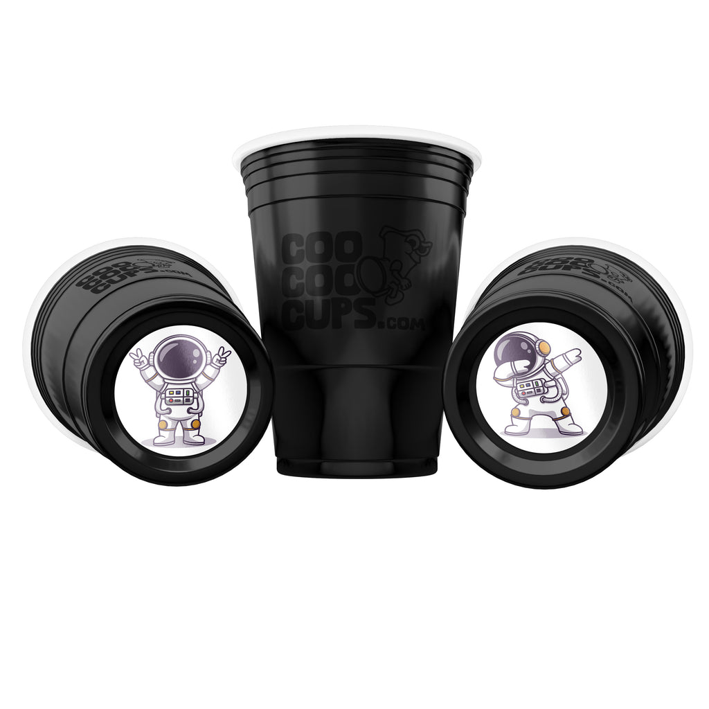 CooCoo Cups® 16oz "Astronaut Peace & Dab" Party Cups - 50 Count