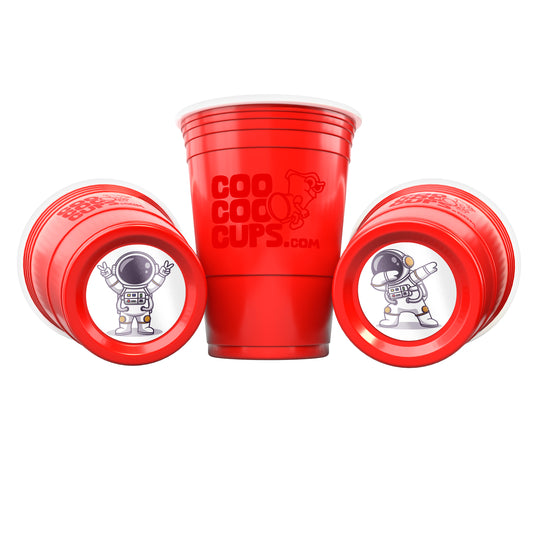 Astronaut Peace & Dab - 16 oz Party Cups (50 Count)