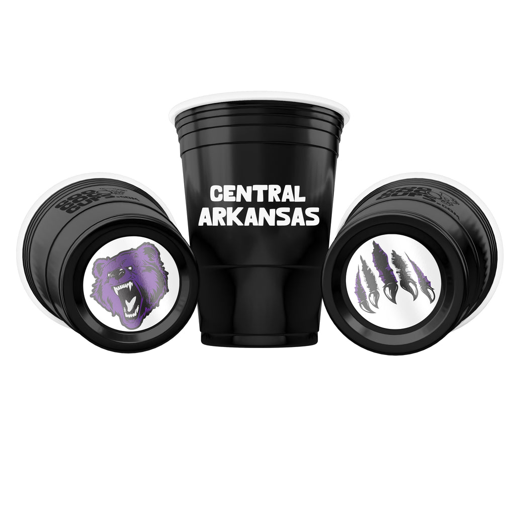 CooCoo Cups® 16oz Central Arkansas "Growling Bear & Claws" Party Cups - 50 Count