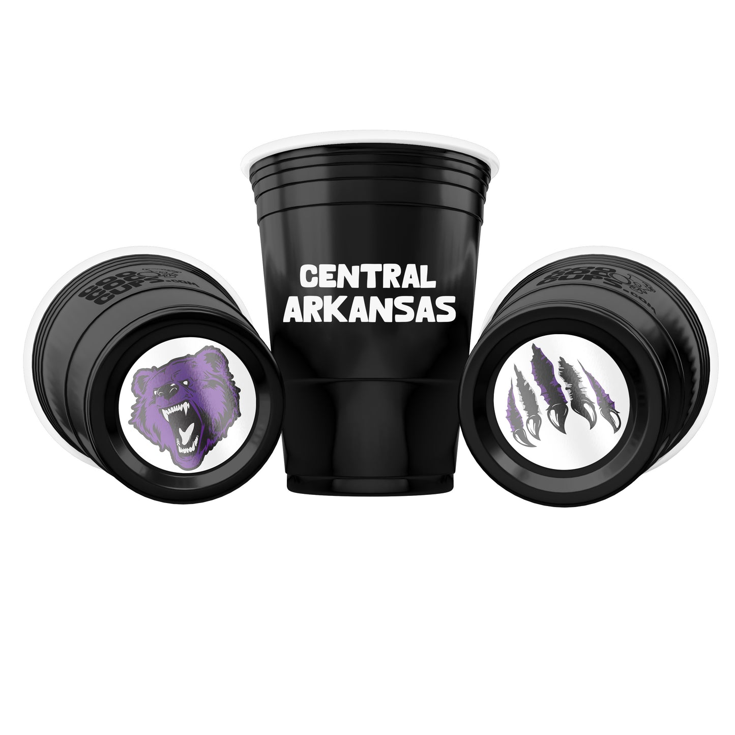 CooCoo Cups® 16oz Central Arkansas "Growling Bear & Claws" Party Cups - 50 Count