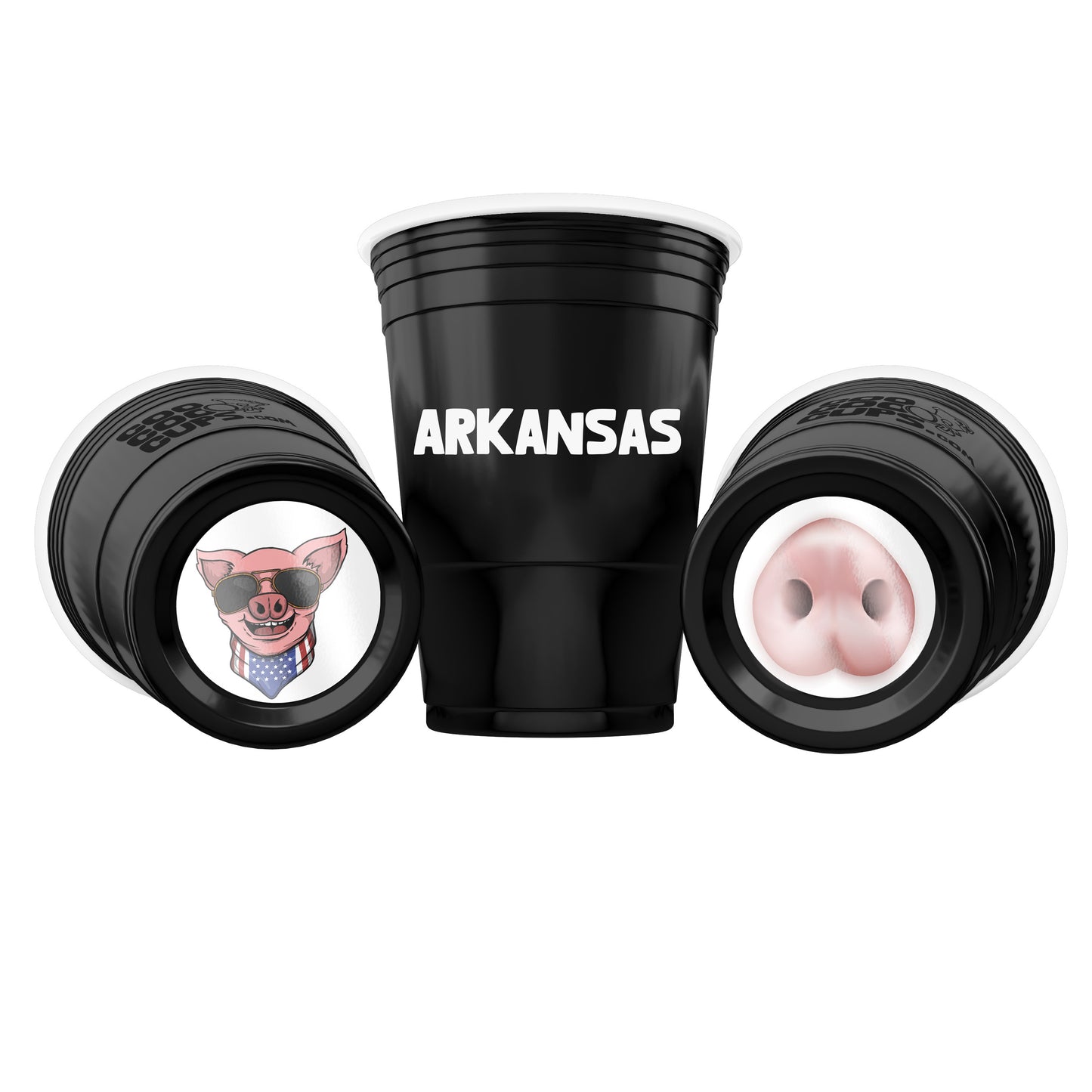 CooCoo Cups® 16oz Arkansas "Cool Pig & Pig Nose" Party Cups - 50 Count