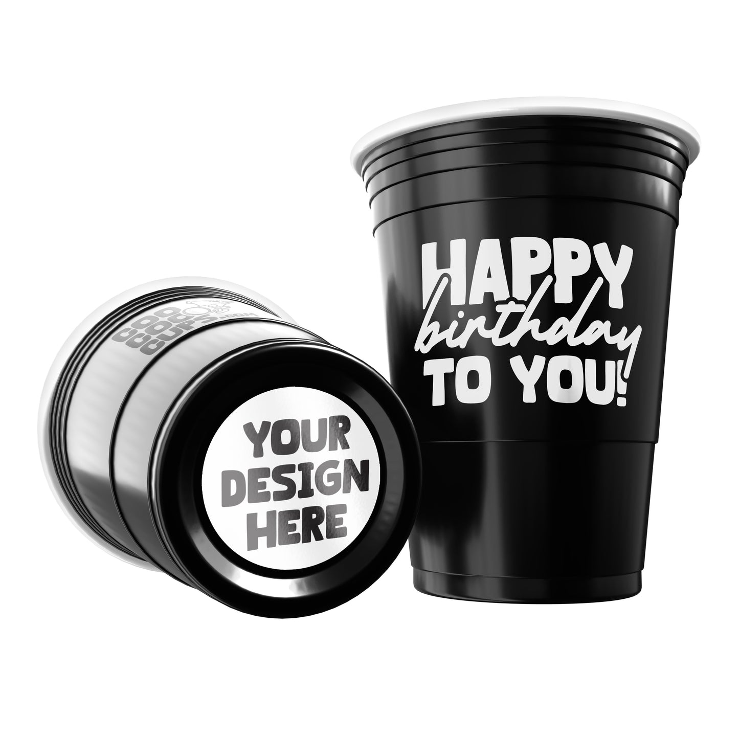 CooCoo Cups® 16oz Customizable Happy Birthday Party Cups - 50 count