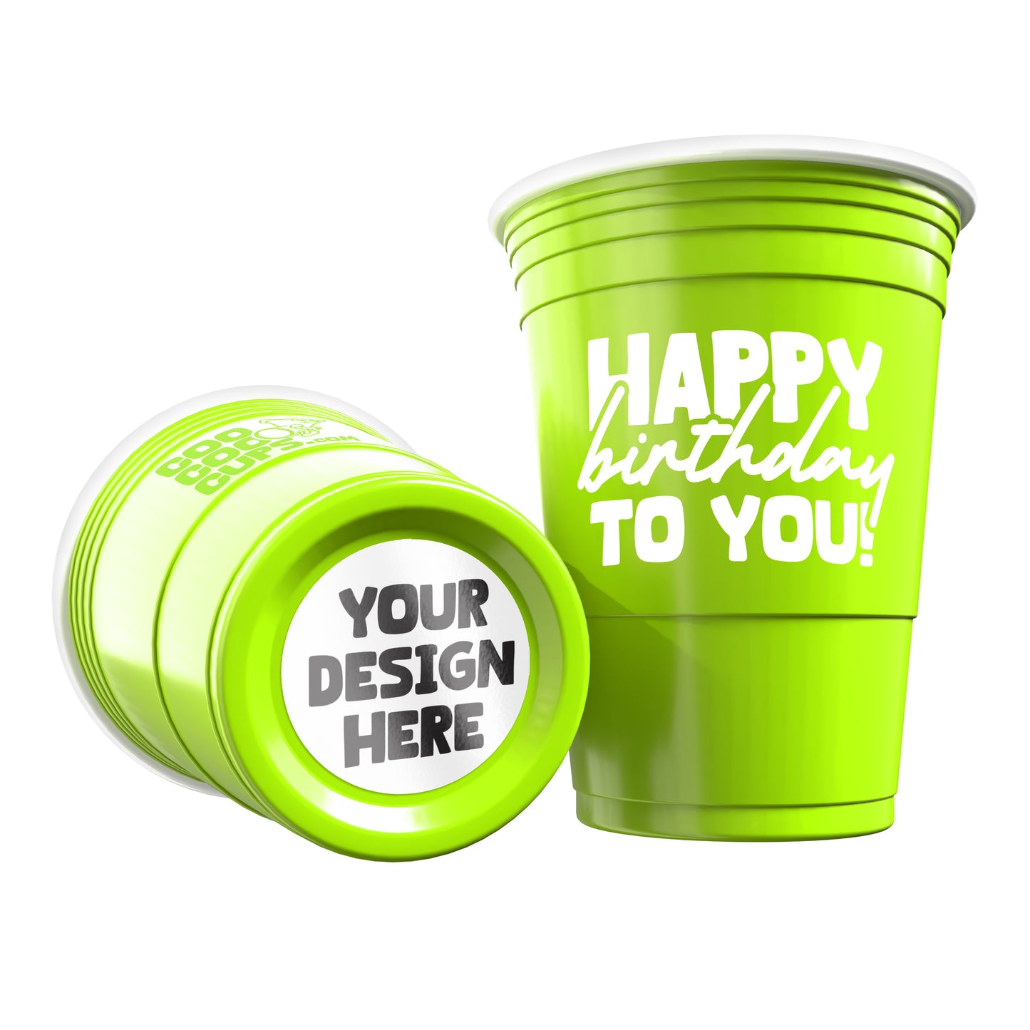 CooCoo Cups® 16oz Customizable Happy Birthday Party Cups - 50 count