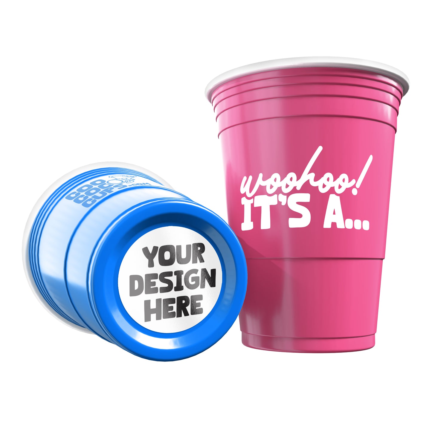 CooCoo Cups® 16oz Customizable Baby Shower Party Cups - 50 Count