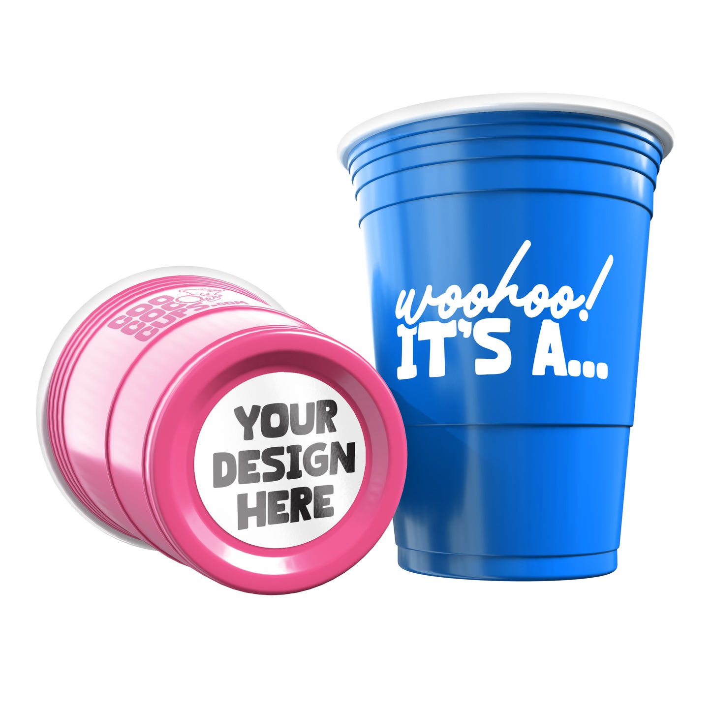 CooCoo Cups® 16oz Customizable Baby Shower Party Cups - 50 Count