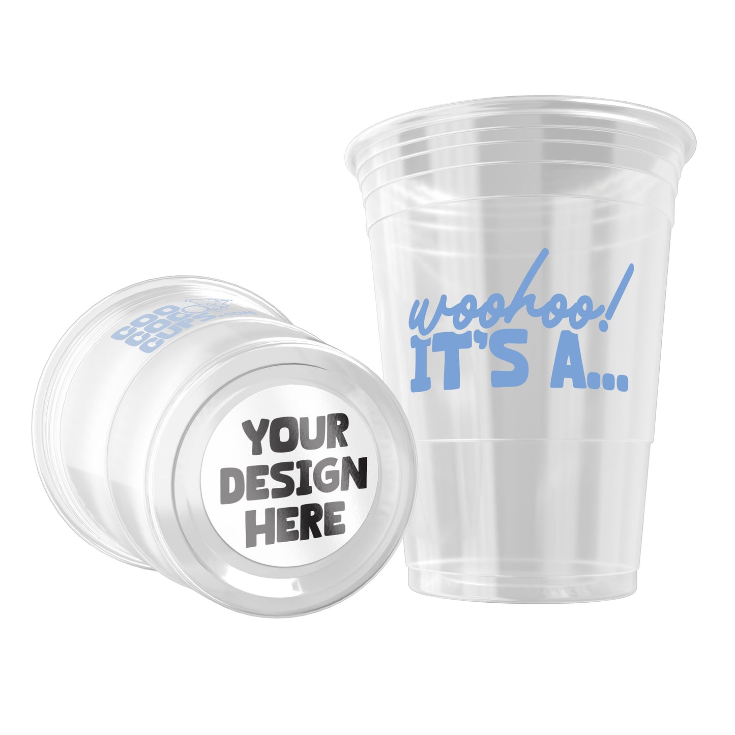 CooCoo Cups® 16oz Customizable Baby Shower Party Cups - 50 Count