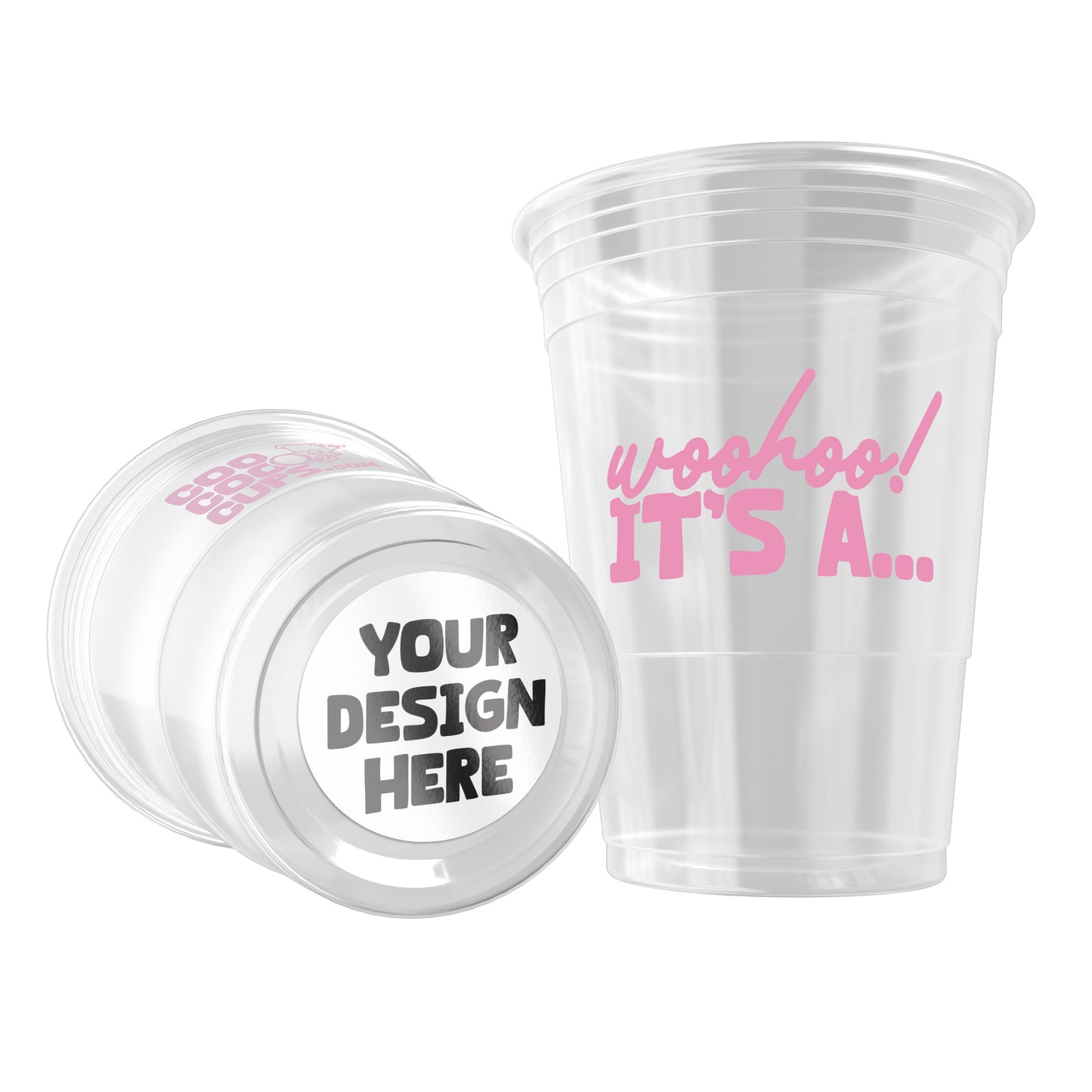 CooCoo Cups® 16oz Customizable Baby Shower Party Cups - 50 Count