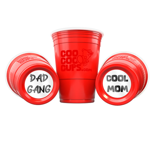 CooCoo Cups® 16oz Dad Gang & Cool Mom Party Cups - 50 Count