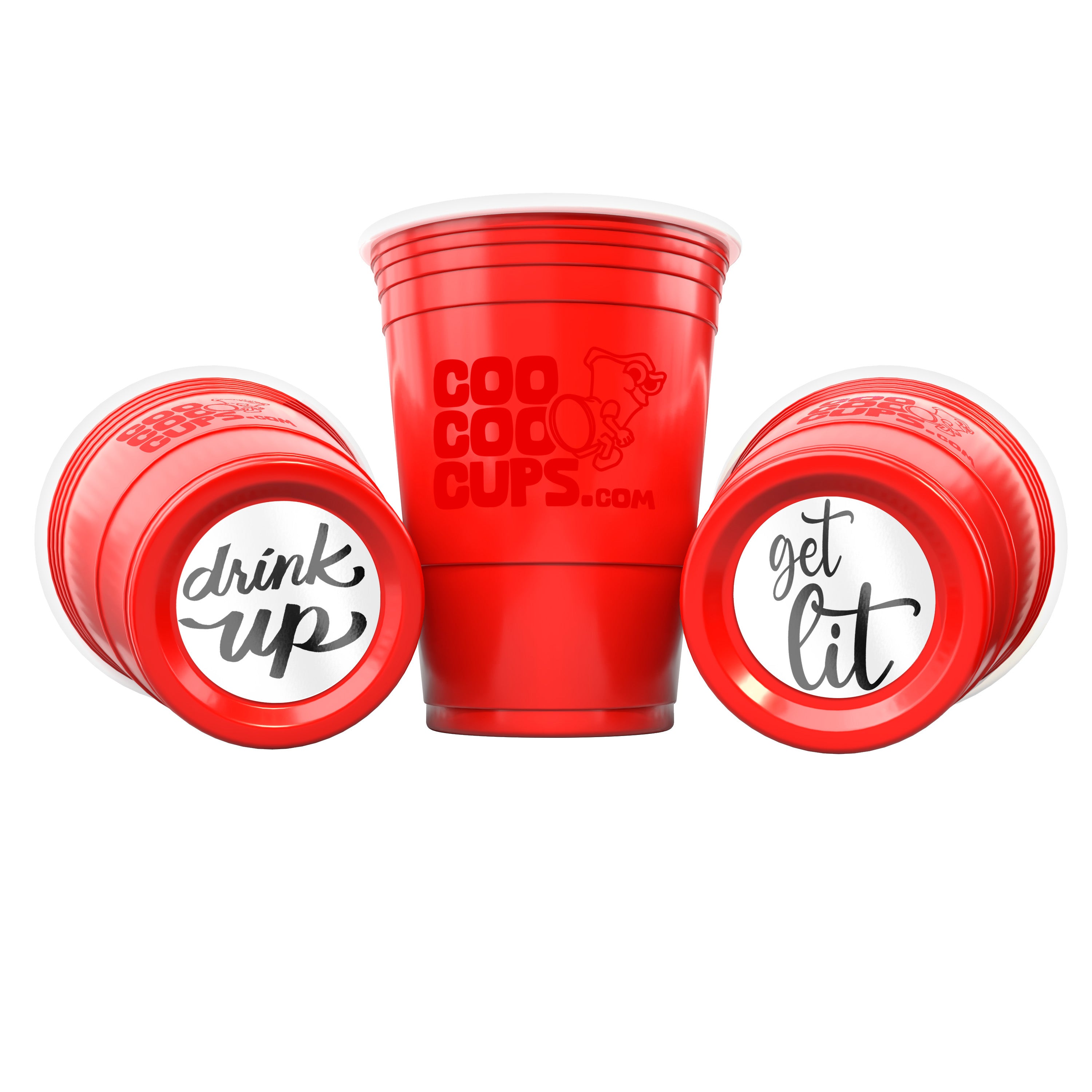 CooCoo Cups® 16oz "Get Lit & Drink Up" Party Cups - 50 Count