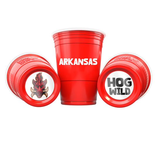 Arkansas Hog Wild & Fire Hog - 16 oz Party Cups (50 Count)
