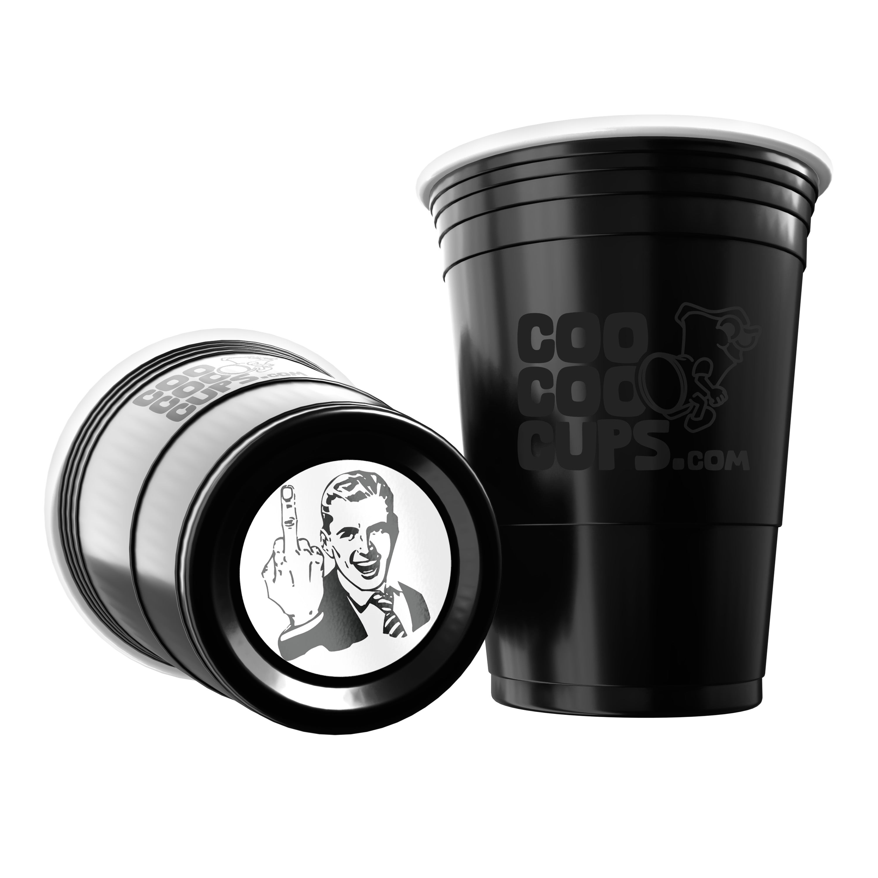 CooCoo Cups® 16oz "Flip Off Guy" Party Cups - 50 Count