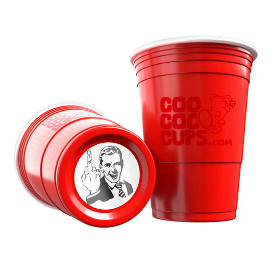 CooCoo Cups® 16oz "Flip Off Guy" Party Cups - 50 Count