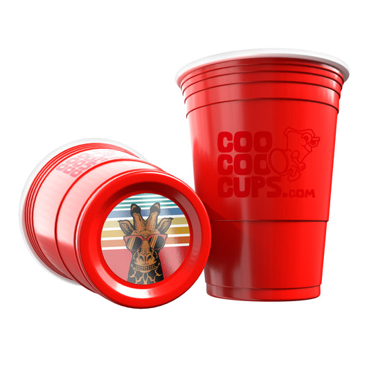 CooCoo Cups® 16oz "Cool Giraffe" Party Cups - 50 Count