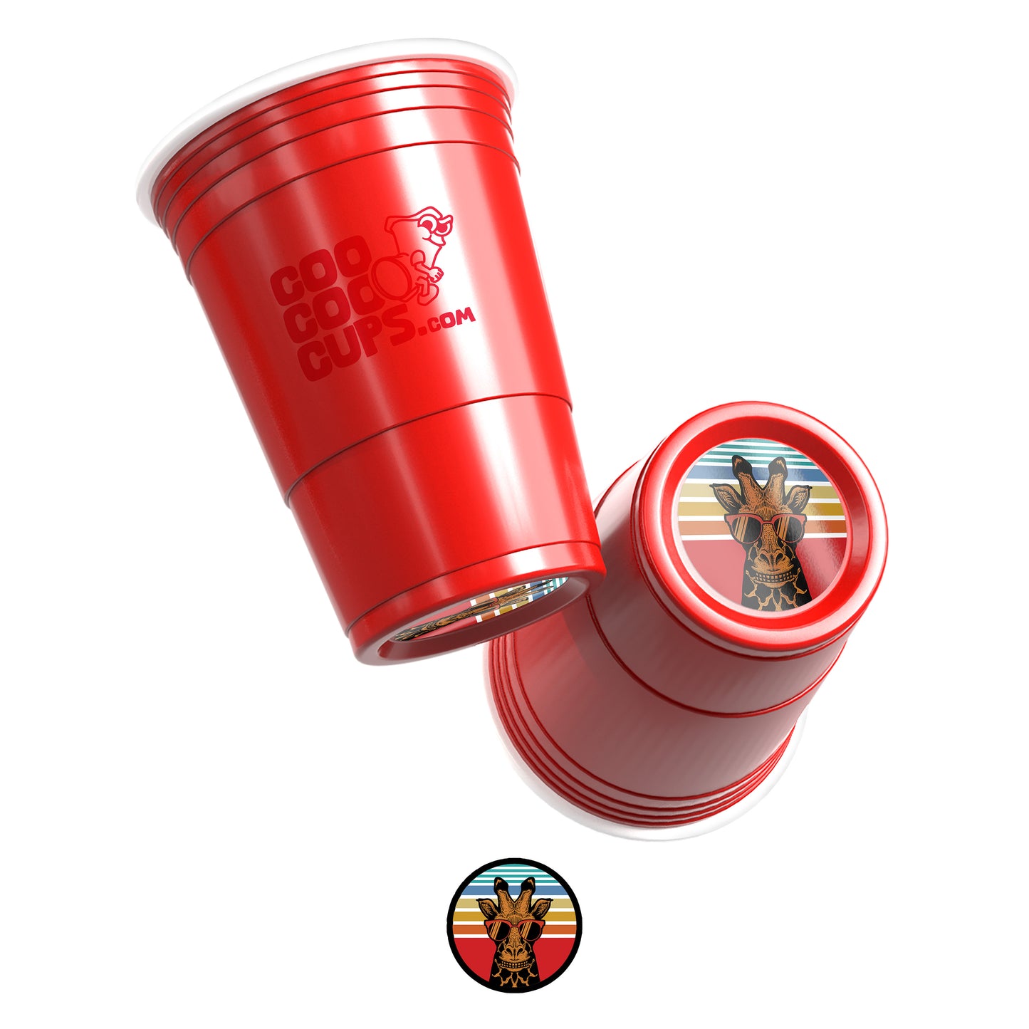 CooCoo Cups® 16oz "Cool Giraffe" Party Cups - 50 Count