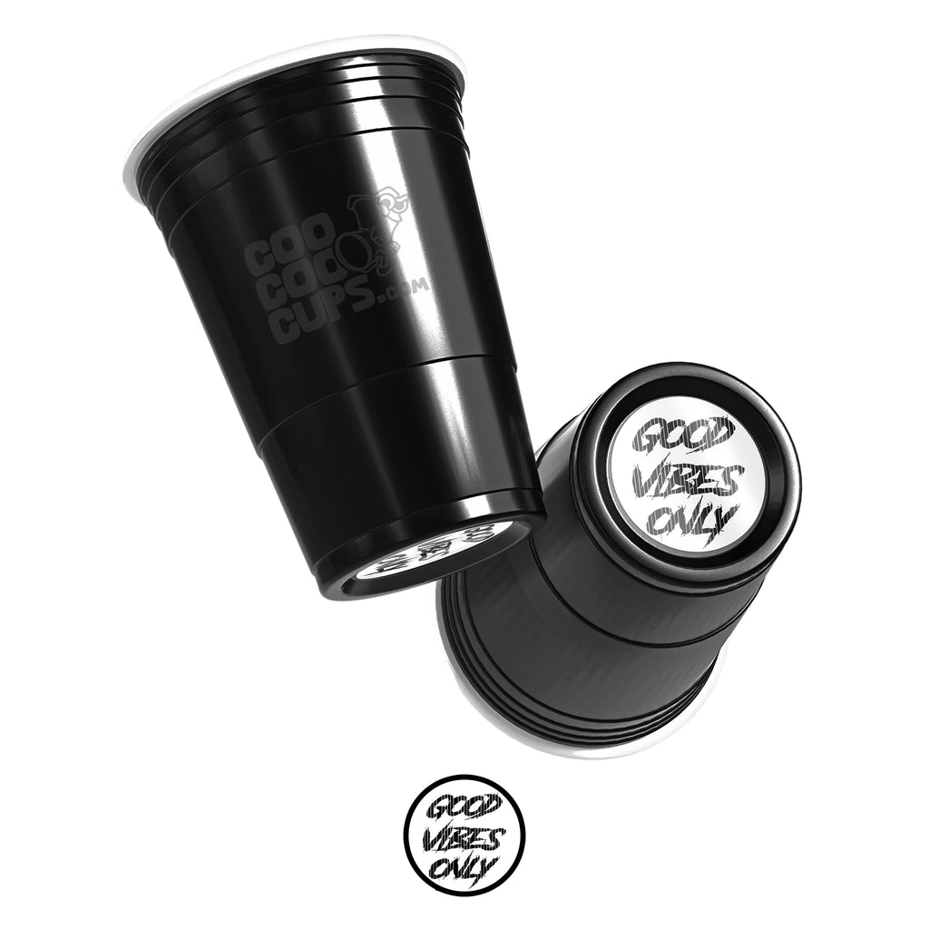 CooCoo Cups® 16oz "GOOD VIBES ONLY" Party Cups - 50 Count