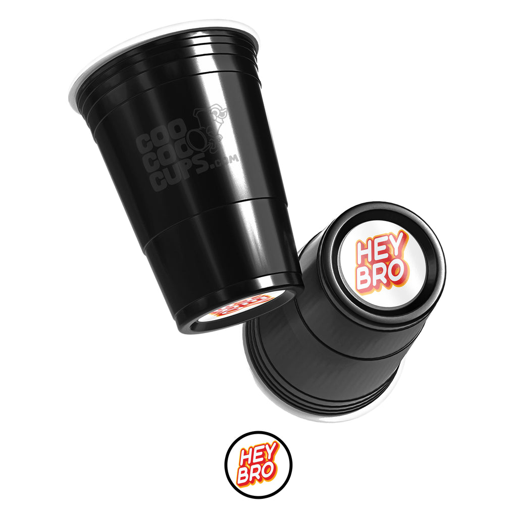 CooCoo Cups® 16oz "HEY BRO" Party Cups - 50 Count