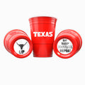 CooCoo Cups® 16oz Texas "Horns Up & Eat, Sleep, Football, Repeat" Party Cups - 50 Count