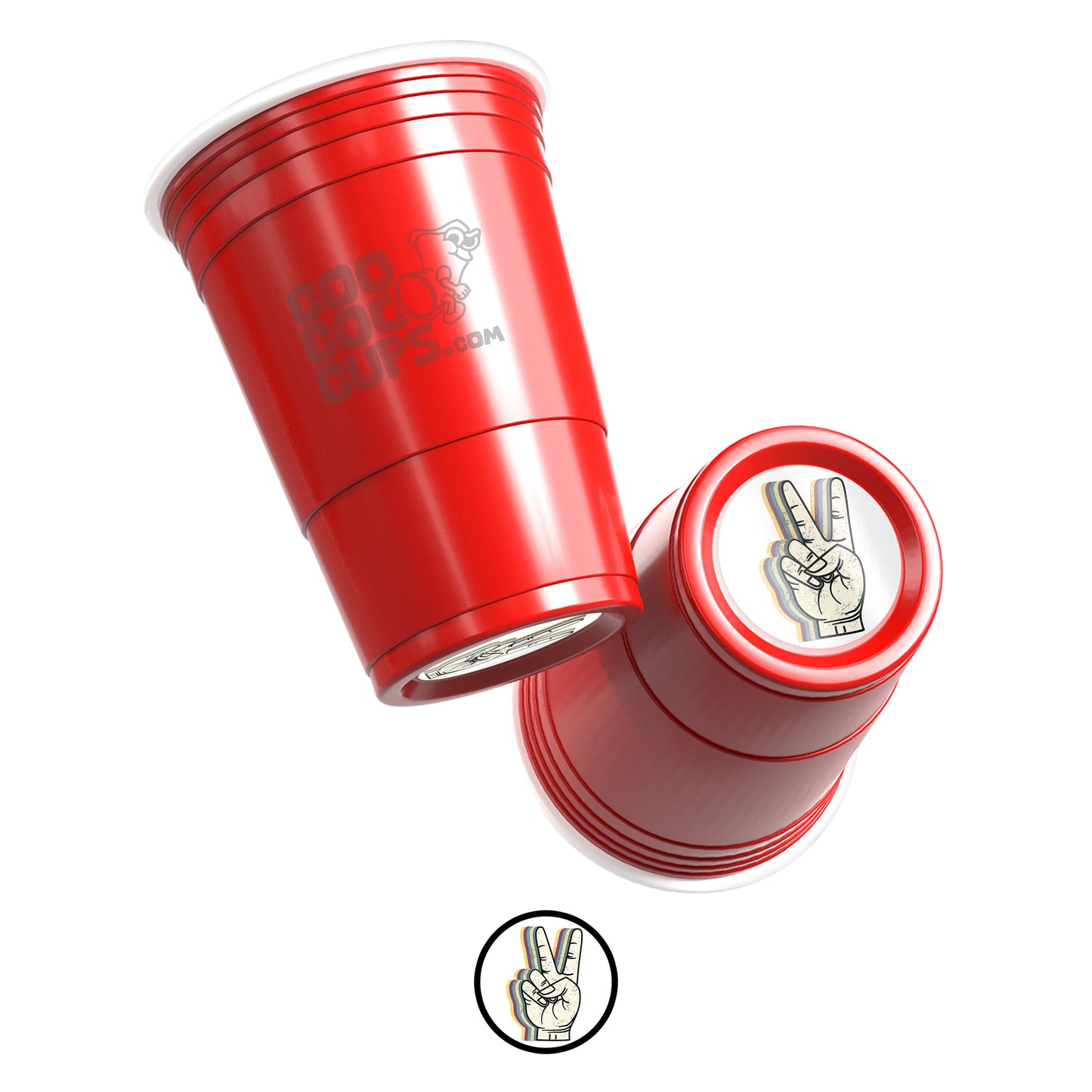 CooCoo Cups® 16oz Peace Party Cups - 50 Count