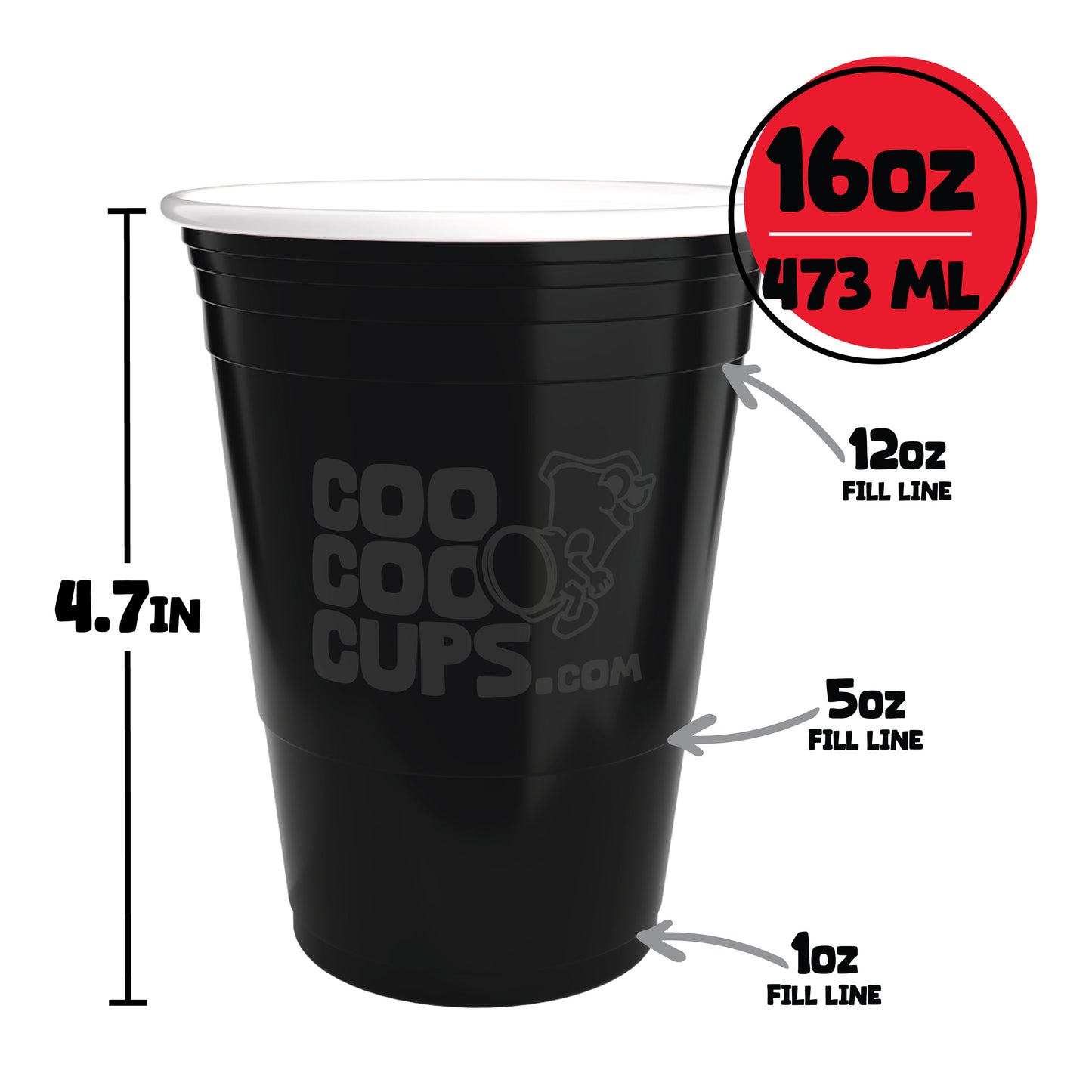 CooCoo Cups® 16oz "SLAY" Party Cups - 50 Count