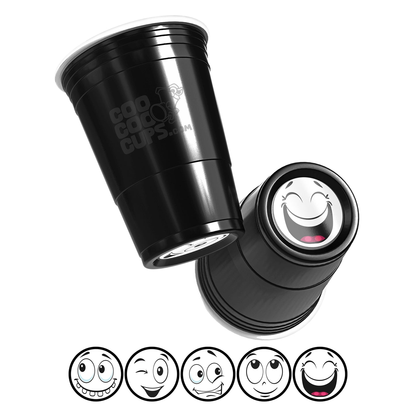 CooCoo Cups® 16oz "Funny Smiley Faces" Party Cups - 50 Count