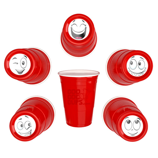 CooCoo Cups® 16oz "Funny Smiley Faces" Party Cups - 50 Count
