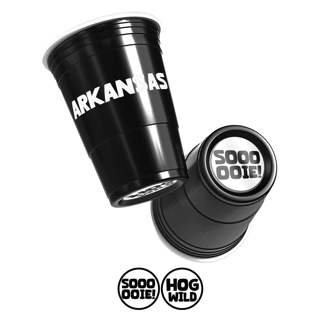 CooCoo Cups® 16oz Arkansas "Hog Wild & Soooooie!" Party Cups - 50 Count