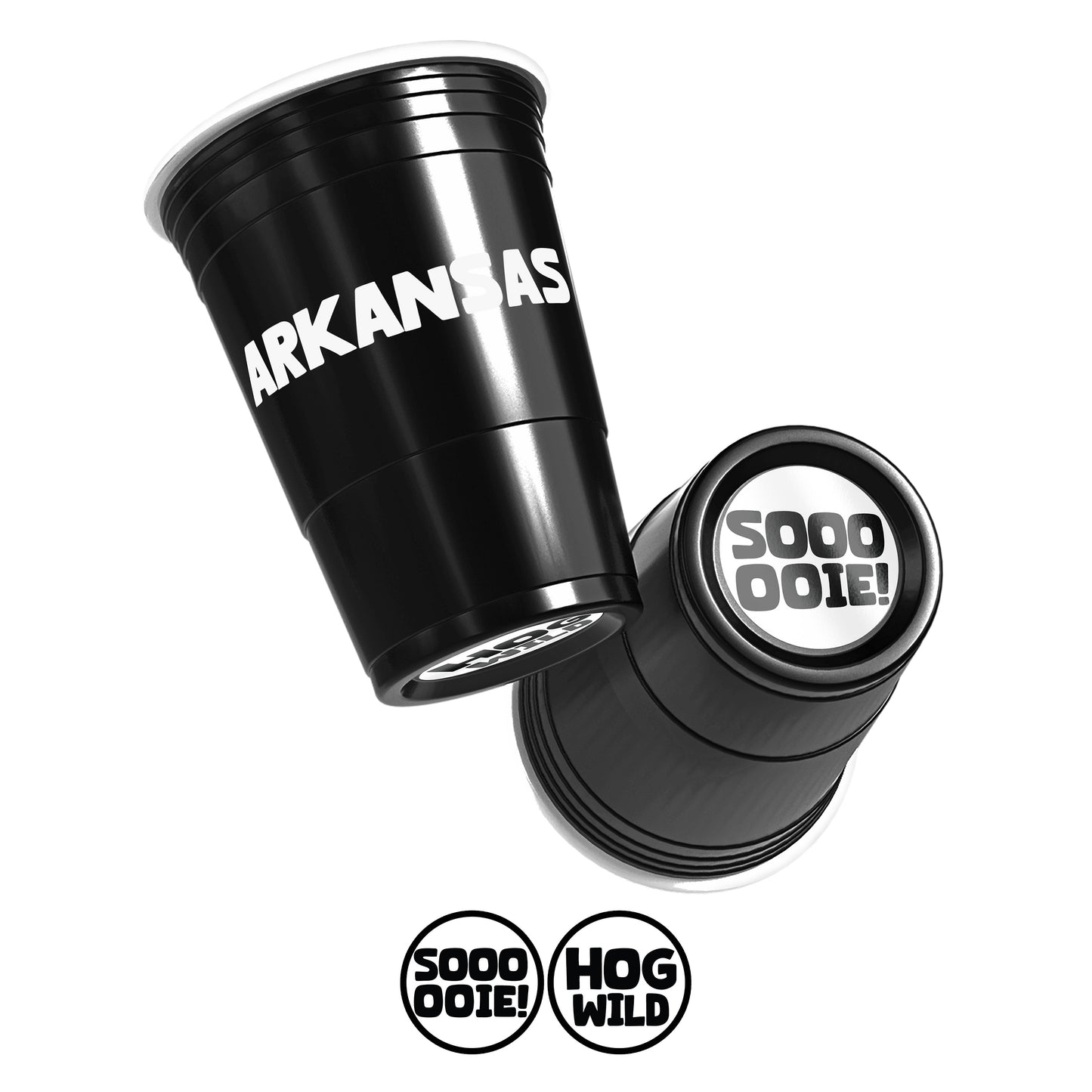 CooCoo Cups® 16oz Arkansas "Hog Wild & Soooooie!" Party Cups - 50 Count