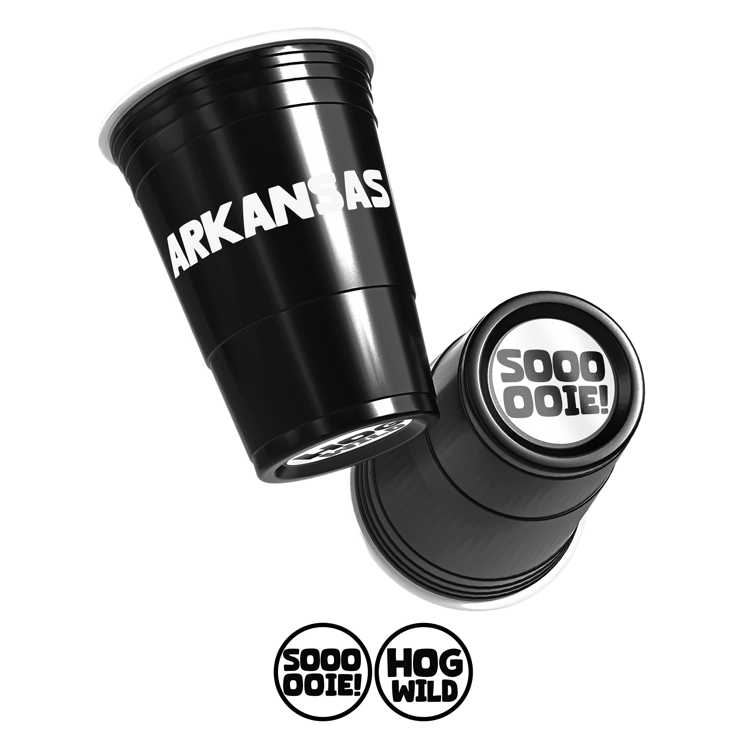 CooCoo Cups® 16oz Arkansas "Hog Wild & Soooooie!" Party Cups - 50 Count