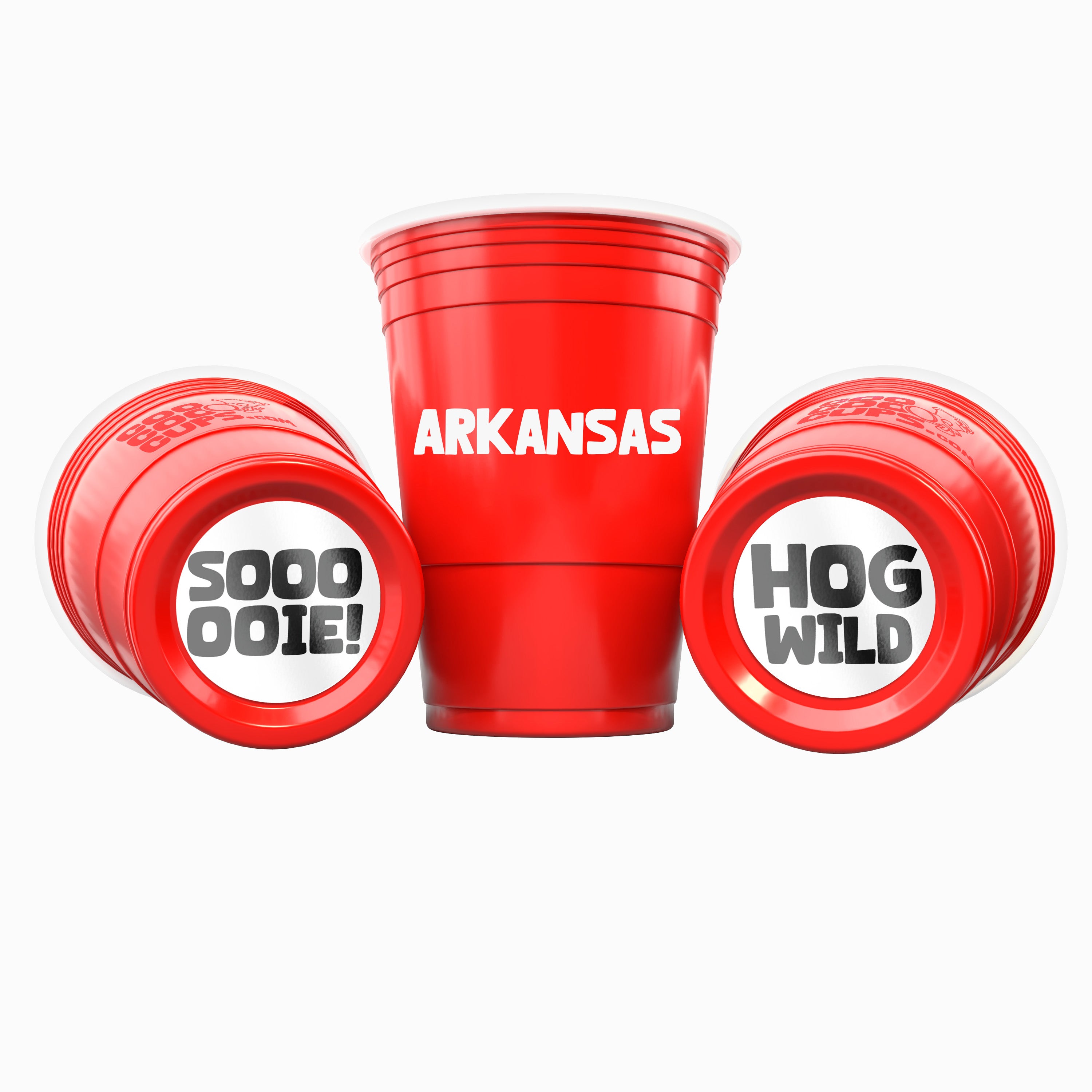 CooCoo Cups® 16oz Arkansas "Hog Wild & Soooooie!" Party Cups - 50 Count