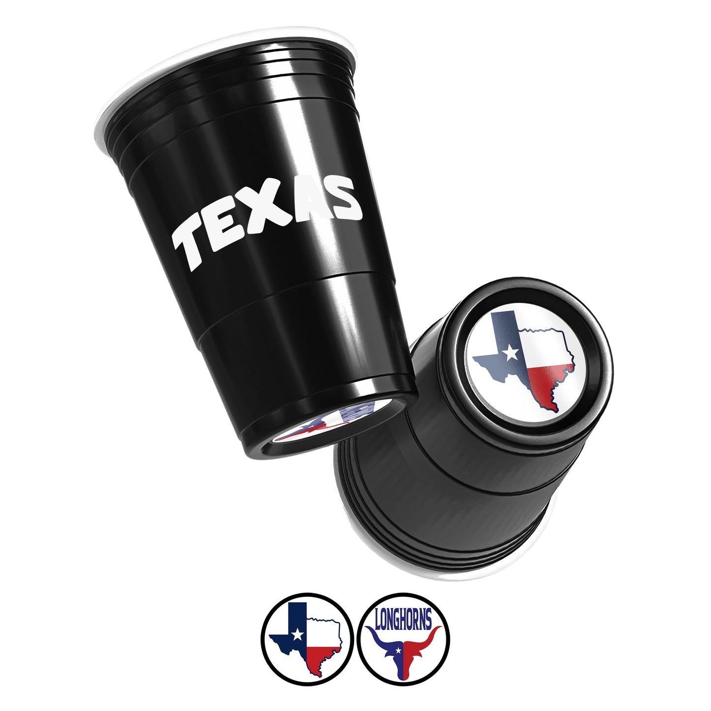 CooCoo Cups® 16oz Texas "State of Texas & Longhorns" Party Cups - 50 Count