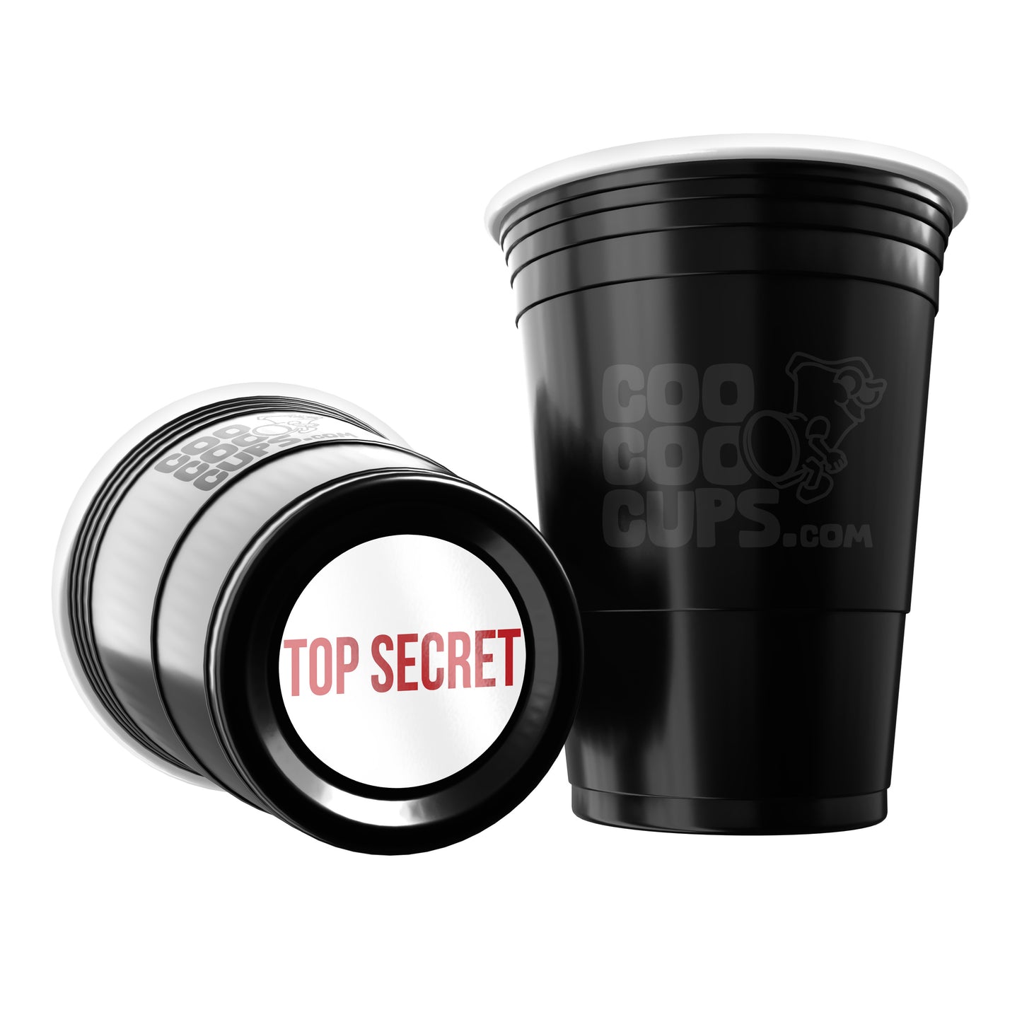 CooCoo Cups® 16oz "TOP SECRET" Party Cups - 50 Count