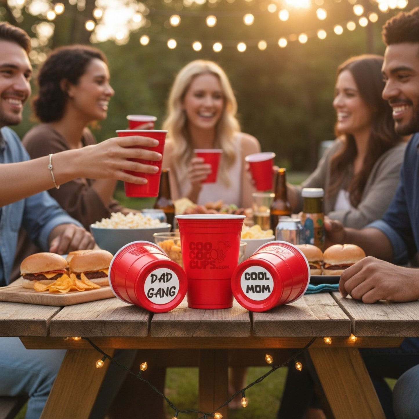 CooCoo Cups® 16oz Dad Gang & Cool Mom Party Cups - 50 Count