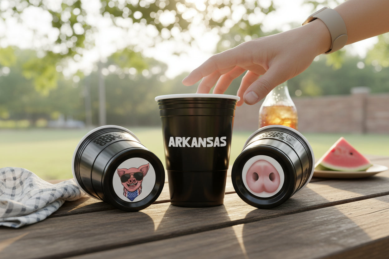 CooCoo Cups® 16oz Arkansas "Cool Pig & Pig Nose" Party Cups - 50 Count