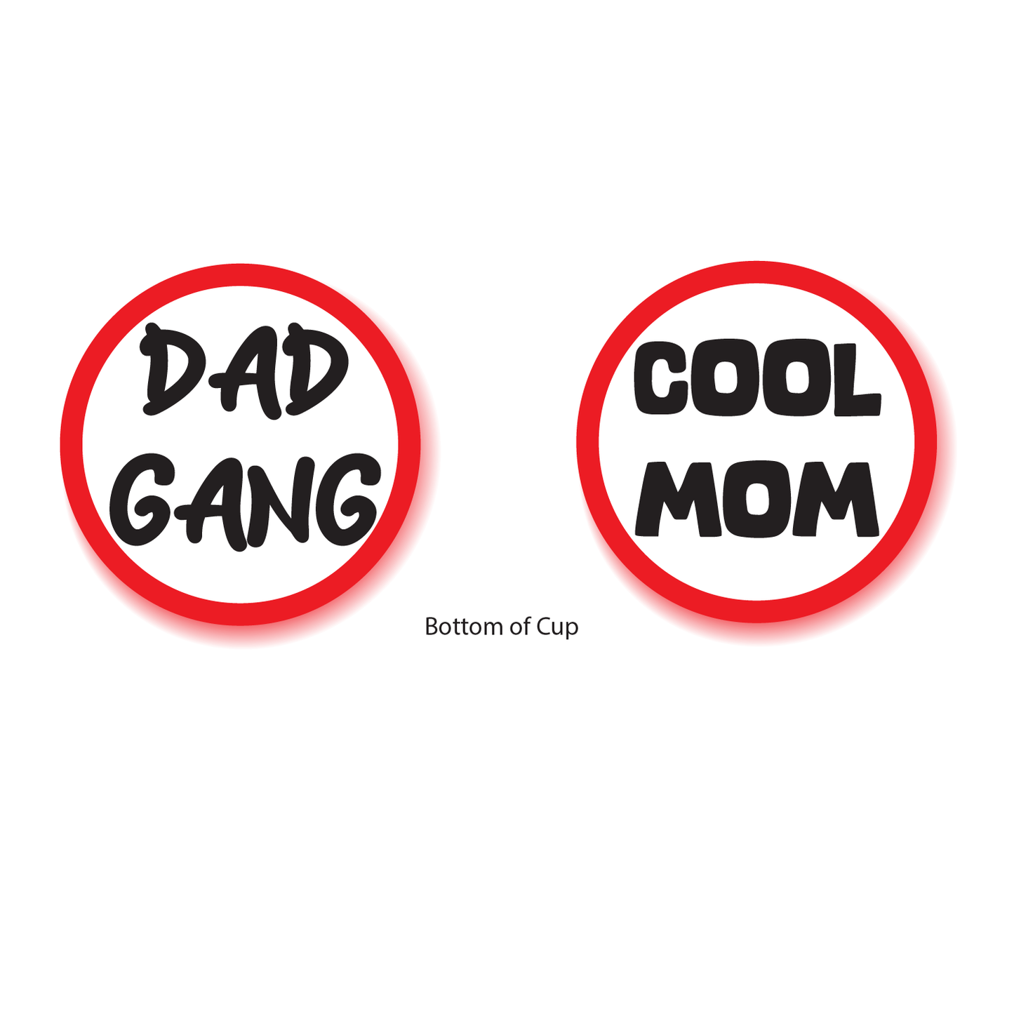 Dad Gang & Cool Mom - 16 oz Party Cups (50 Count)