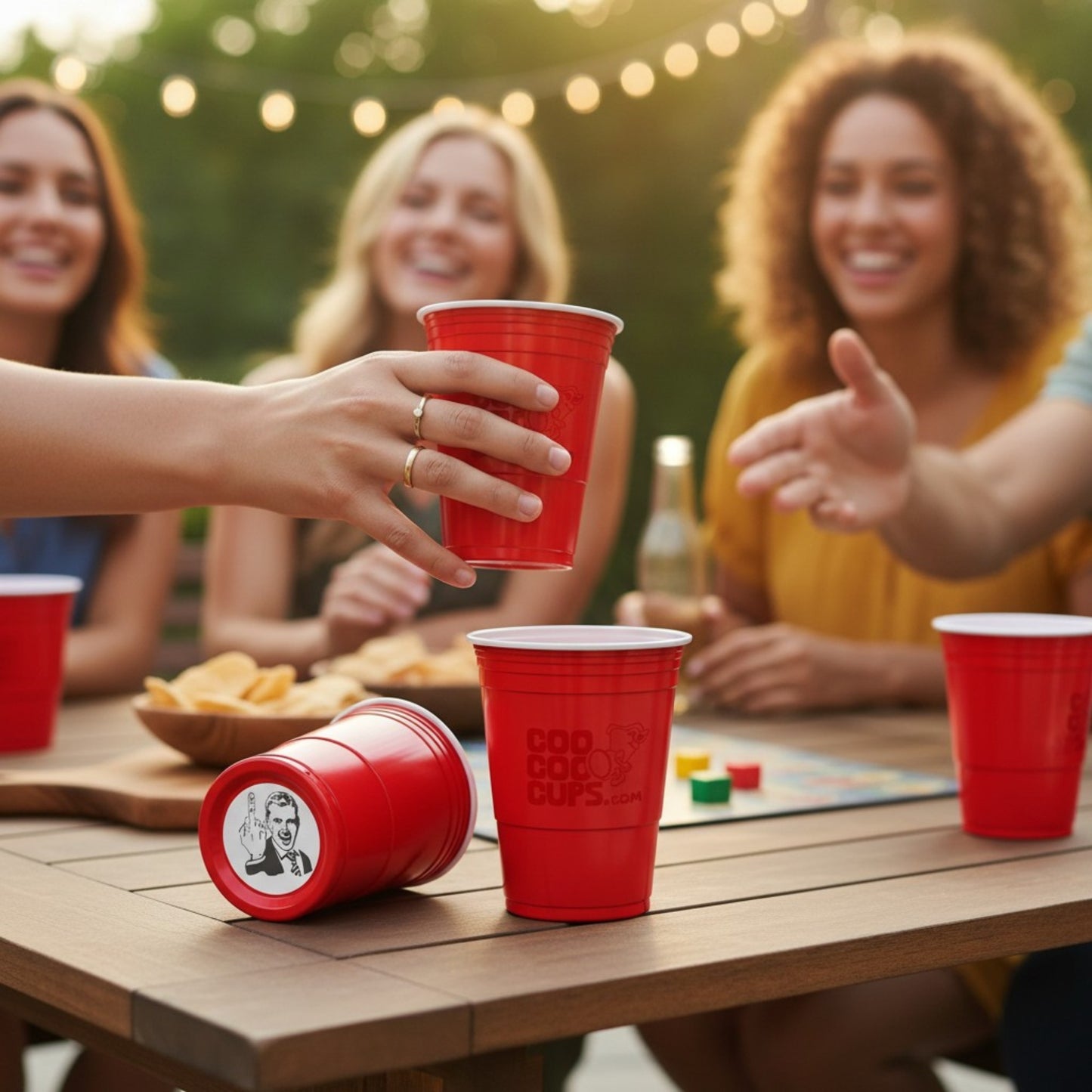 CooCoo Cups® 16oz "Flip Off Guy" Party Cups - 50 Count