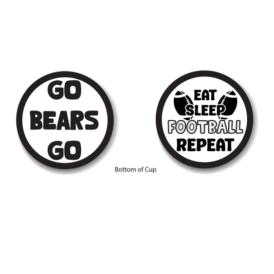 Central Arkansas - Go Bears & Sleep, Eat, Football - 16 oz Party Cups (50 Count)