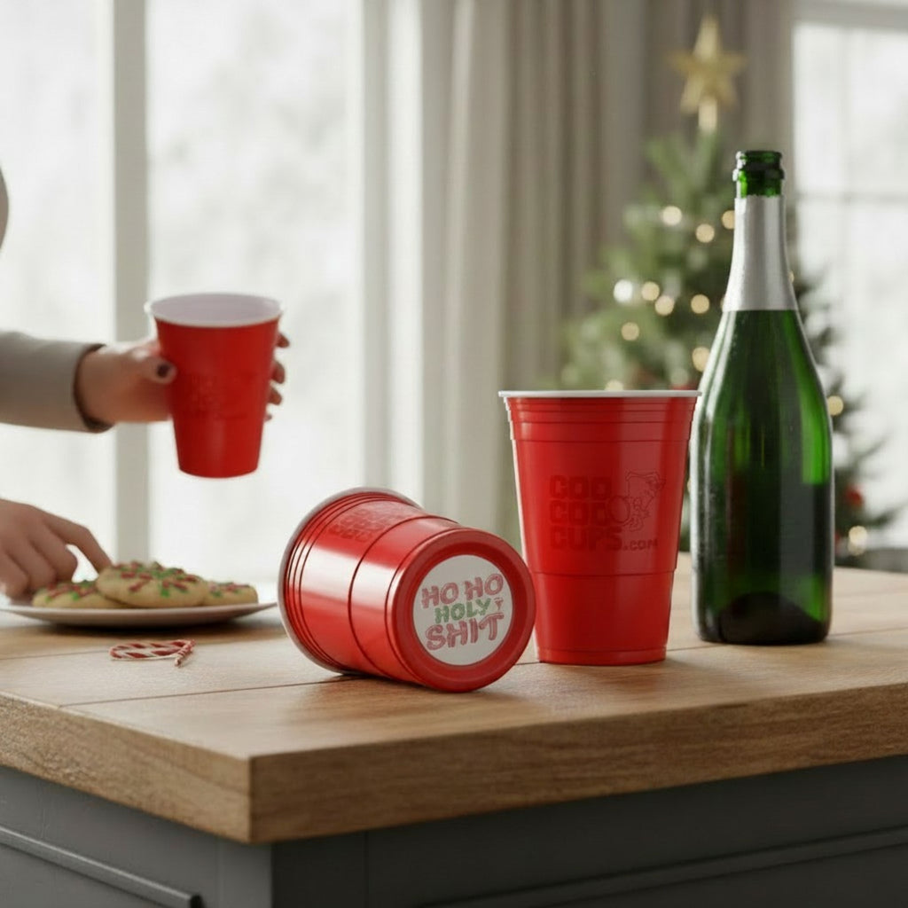 CooCoo Cups® 16oz Ho, Ho, Holy Sh*t Party Cups - 50 Count