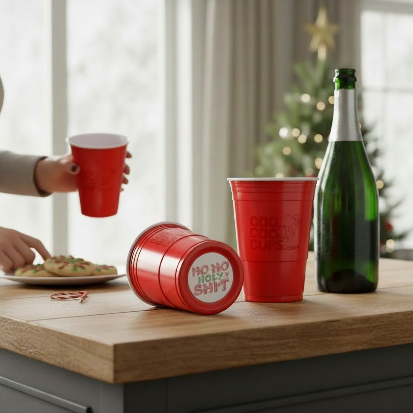 CooCoo Cups® 16oz Ho, Ho, Holy Sh*t Party Cups - 50 Count