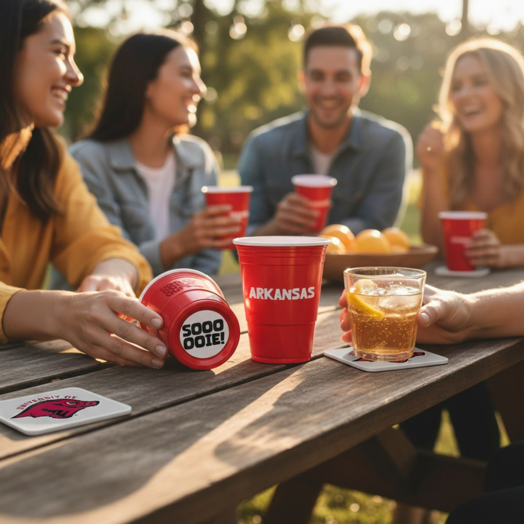 CooCoo Cups® 16oz Arkansas "Hog Wild & Soooooie!" Party Cups - 50 Count