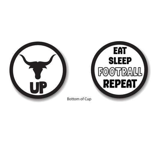 Texas - Horns Up & Sleep, Eat, Football - 16 oz Party Cups (50 Count)